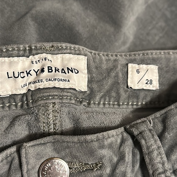 Lucky Brand Ava Super Skinny‎ Velvet Pant Shadow Mint Size 6/28 7W14198 - Picture 9 of 13